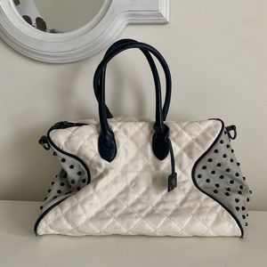Poverty Flats black white and gray studded bag